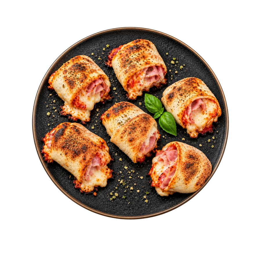 Panini Pizzabrötchen mit Schinken