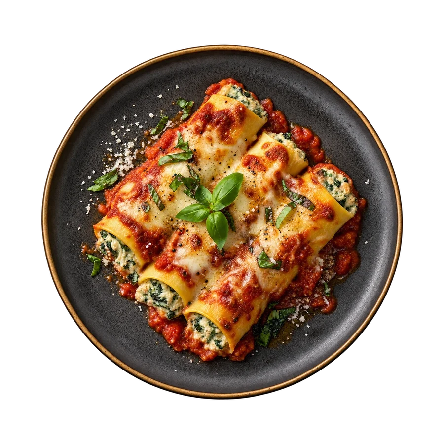 Cannelloni mit Ricotta und Spinat