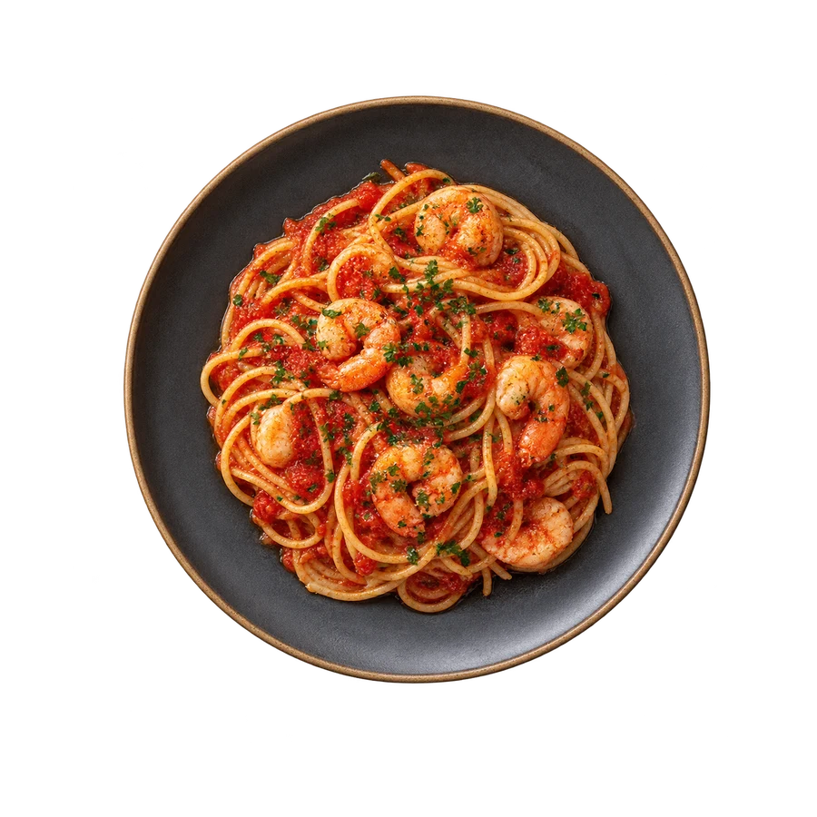 Spaghetti Gamberetti al Pomodoro