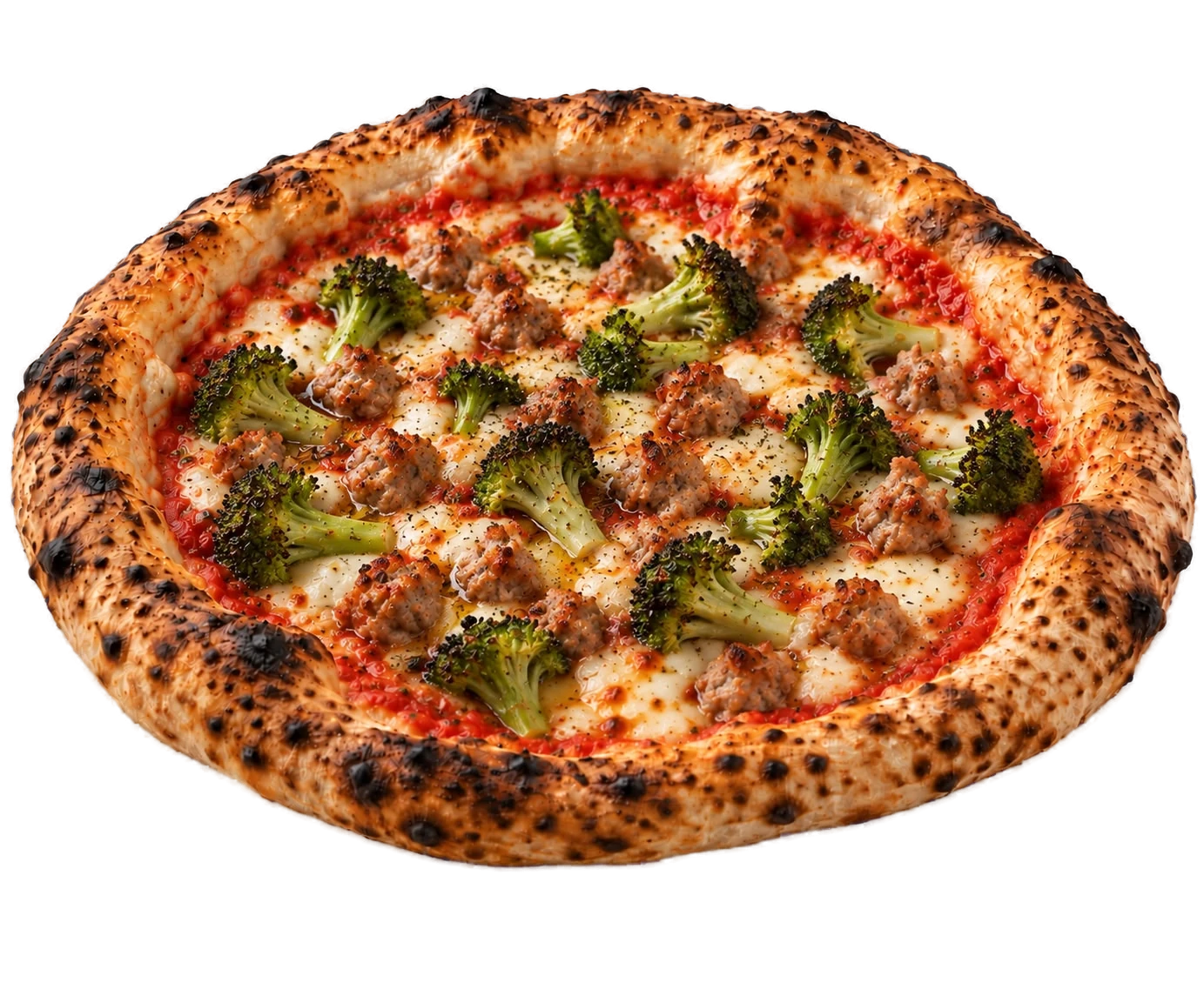 Pizza Broccoli e Salsiccia